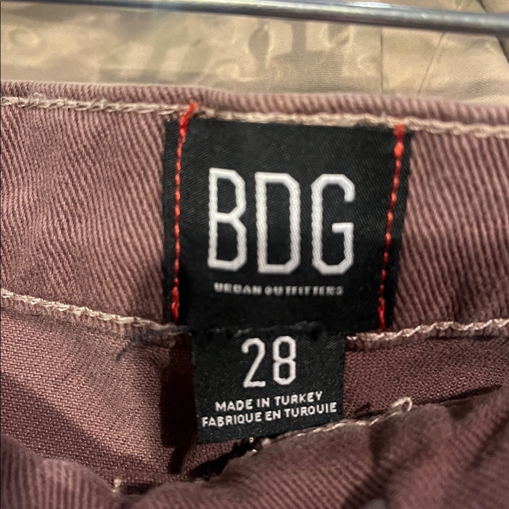 Urban Outfitters BDG Presley Wide Leg Cargo Jeans 28 Brown Mauve - Picture 5 of 5